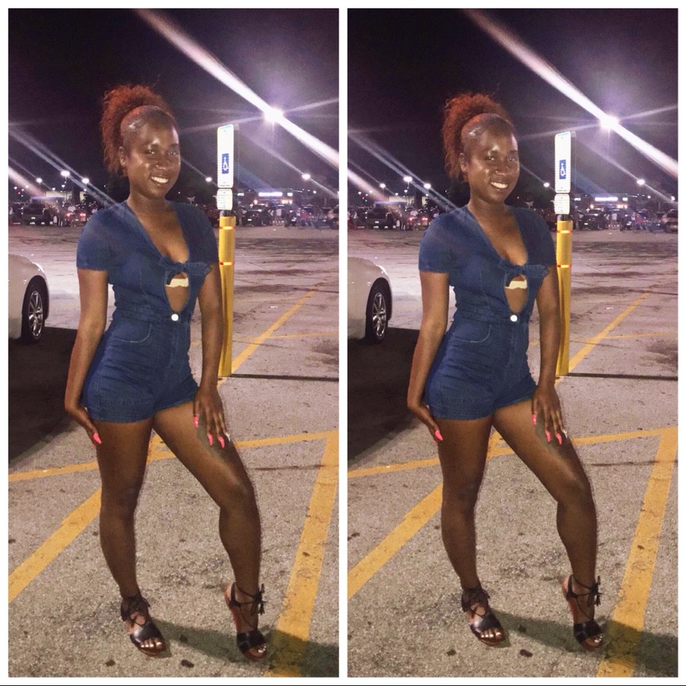 Akira Denim Romper